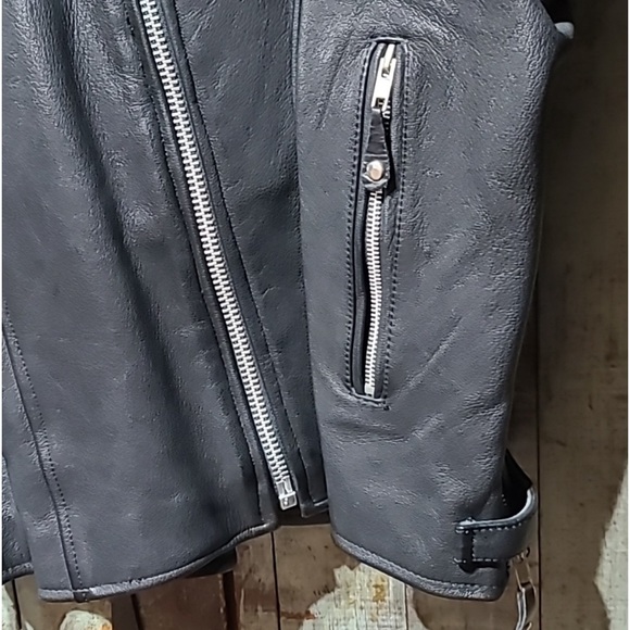 Tannery West Black leather Jacket. NWOT. XL Slimfit - Picture 2 of 10